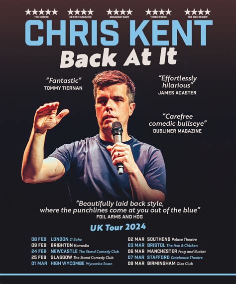 Chris Kent - Back At It Tour 2024 - 07 May 2024 - The Glee Club Cardiff - Event/Gig details ...