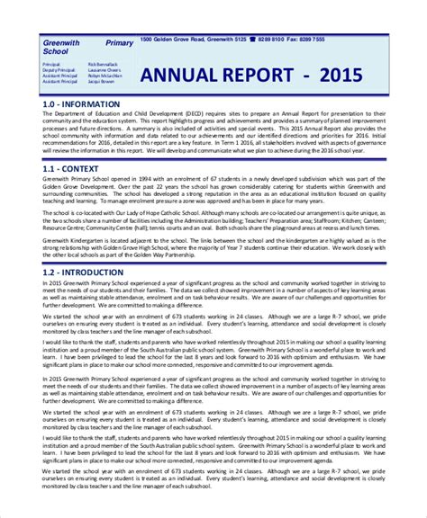 FREE 26+ Annual Report Samples in MS Word | PDF | Pages | Google Docs