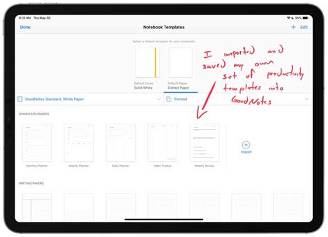 Goodnotes Note Taking Templates Free