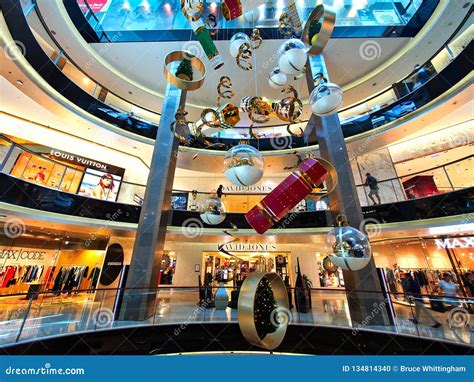 Modern Shopping Mall Christmas Decorations, Sydney, Australia Editorial ...