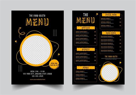 Restaurant Menu Template Vector Art, Icons, and Graphics for Free Download