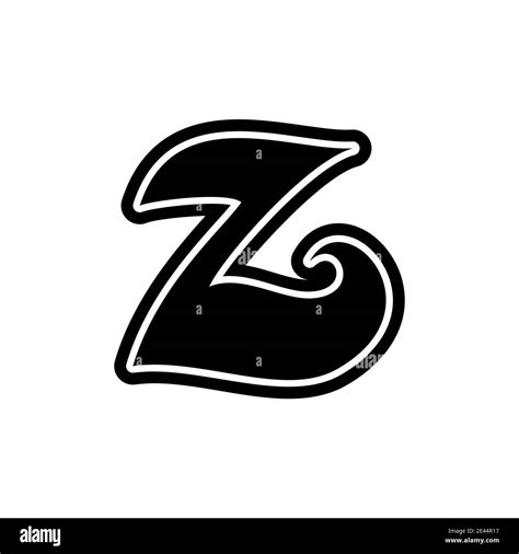 Z letter font decorative hand drawn lettering, alphabet vector letter Stock Vector Image & Art ...