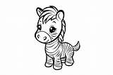 Cute Baby Zebra Coloring Page For Kids Graphic By Forhadx5 · Creative  sketch template