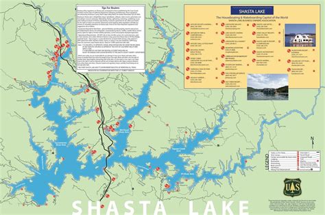 Discovering The Beauty Of Lake Shasta Through Its Map - 2023 Calendar Printable