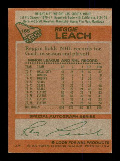1978-79 Topps - #165 Reggie Leach for sale online | eBay
