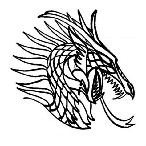 Dragon Head Coloring Pages