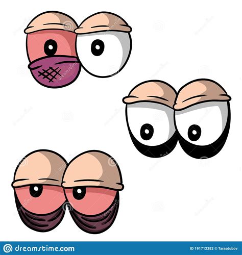 Red Eye. Tired Eyes and Eyelid Insomnia. Element of Human Head and Face Stock Vector ...