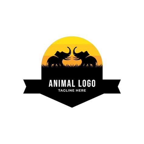 Premium Vector | Animal conservation logo design wildlife safari logo design inspiration