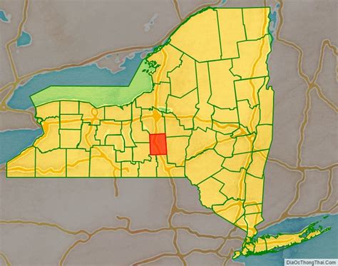 Map of Cortland County, New York - Địa Ốc Thông Thái