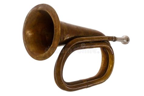 Old trumpet stock image. Image of ancient, white, obsolete - 44074357