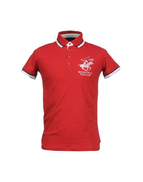 Beverly Hills Polo Club Polo Shirts in Red for Men | Lyst