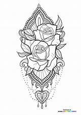 Chest Tattoos For Women Coloring Pages Sketch Page sketch template