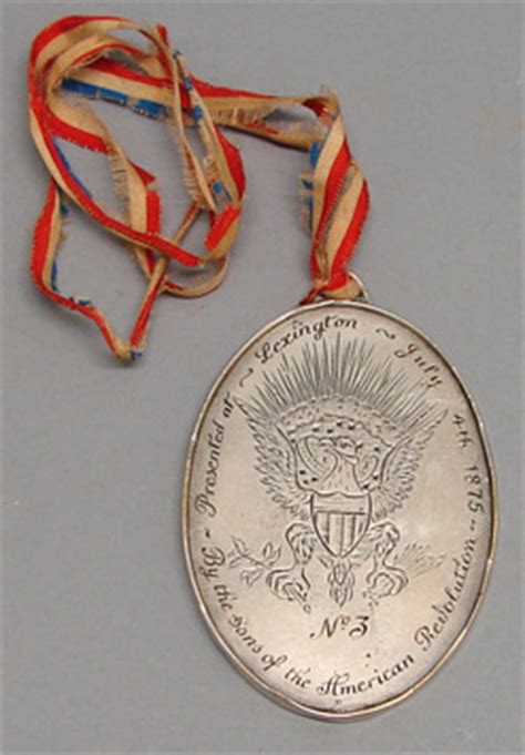 Medal; Sons of the American Revolution, Lexington Presentation, 1875.