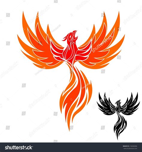 Mythology 1 Phoenix Stock Vector Illustration 218266906 : Shutterstock