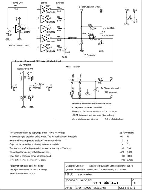 Capacitor Leakage Tester Circuit Diagram