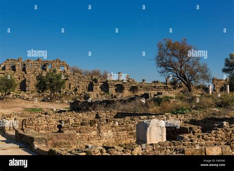 Ruins in Side, Turkey Stock Photo - Alamy