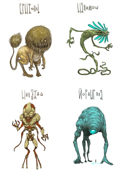 name of monster part 1 120 monsters on Behance | Character art, Character design inspiration ...