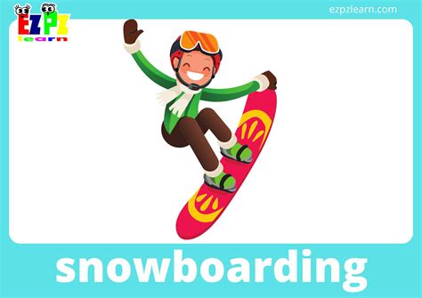 Winter Sports Flashcards View online or Download PDF - Ezpzlearn.com