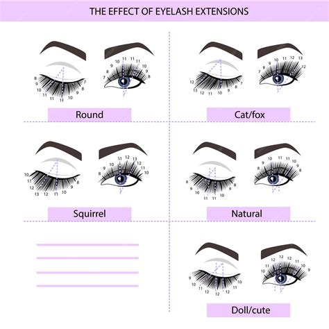 Premium Vector | Eyelash Extension Guide.