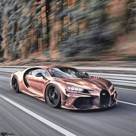 Chrome Rose Gold Bugatti Chiron Super Sport : Bugatti