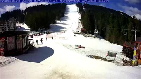 Pamporovo ski area - Studenets – The Wall Уеб камера архив - 29.03.2019