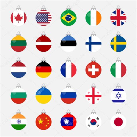 Christmas ball shaped country flags set Stock Vector Image by ©Yorri #90976482