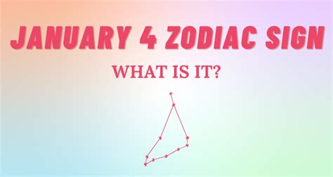 January 4 Zodiac Sign Explained | So Syncd