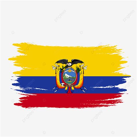 Cepillo Pintado De Acuarela Transparente De Bandera De Ecuador PNG ,dibujos Imágenes ...