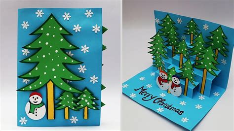 How To Make A 3D Christmas Card Step By Step-DIY Card Ideas