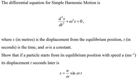 Simple harmonic motion equations - qleromylife