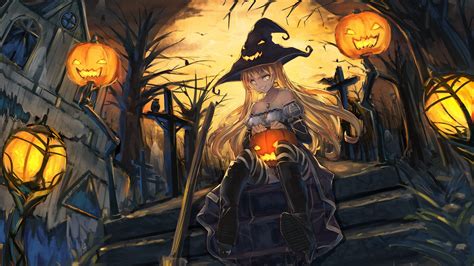 Halloween Witch Wallpapers (cute anime, art)