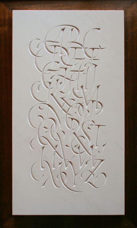 Nick Benson - Italic alphabet in limestone | Cool lettering, Unique ...