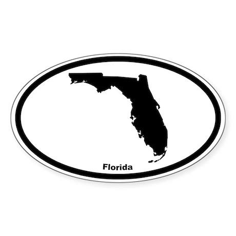 Florida State Outline Oval Decal by cowboy2023