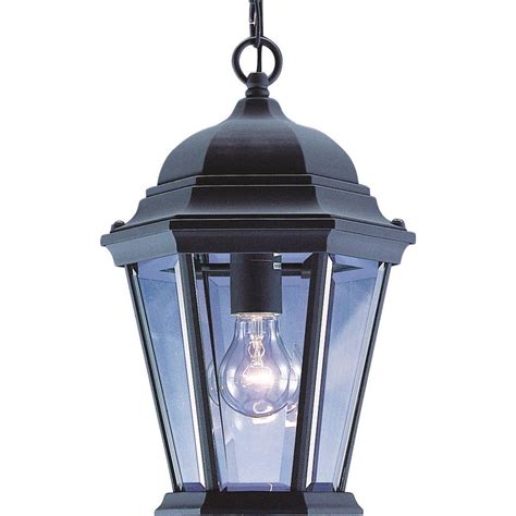 Volume Lighting 1-Light Black Outdoor Pendant-V8222-5 - The Home Depot