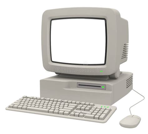 Retro Computer stock photo. Image of communication, render - 31274386