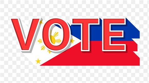 Vote text Philippines flag png | Free PNG Sticker - rawpixel