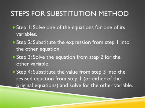 PPT - Lesson 2.8 Solving system of equations by substitution PowerPoint Presentation - ID:2786691