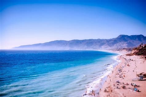 HD wallpaper: aerial photography of beach with crowded people, Malibu ...