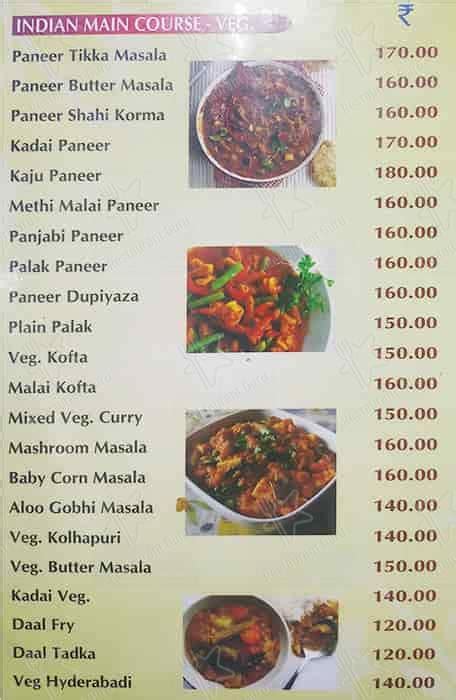 Menu at KOHINOOR RESTAURANT, Hyderabad, 16-275