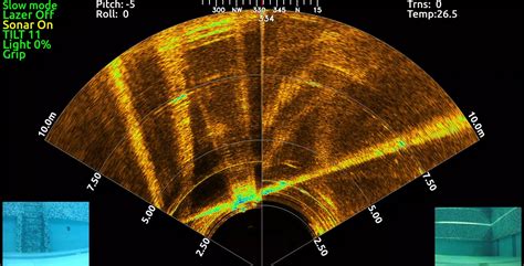 Dual-frequency multibeam imaging sonar Tritech Gemini 1200ik on ROV RB ...