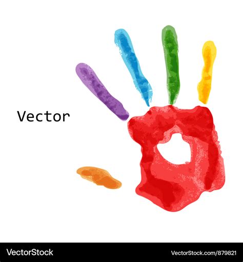 Colourful handprint paint Royalty Free Vector Image