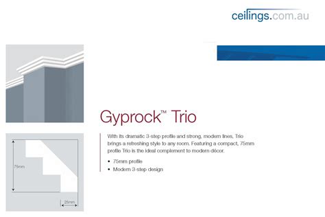 Gyprock Trio Cornice 75mm - Ceilings