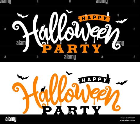 Happy Halloween party logo vector illustration Stock Vector Image & Art - Alamy