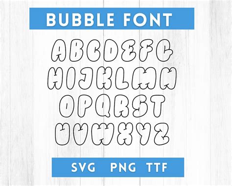 Bubble Font Svg, Bubble Font, Bubble Letters, Font Bundle, Bubble Letters Svg, Fonts for Cricut ...