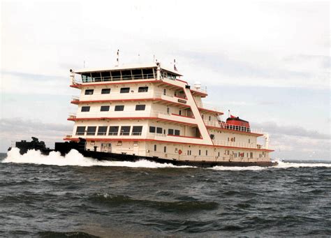 Towboat Mississippi, the Flagship of the US Army Corps Mississippi River Commission and largest ...