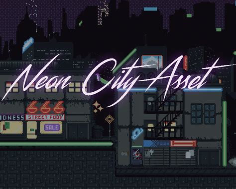 Neon City Pixel Art Asset by Coloritmic