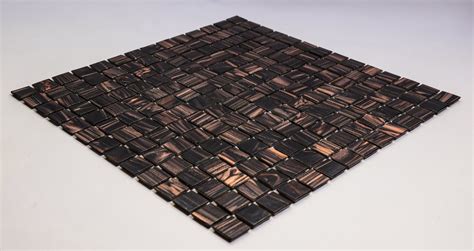 Stone Decor Dark Brown Glass Mosaic Tile, For Interior, Thickness: 6 - 8 Mm, Rs 250 /square feet ...