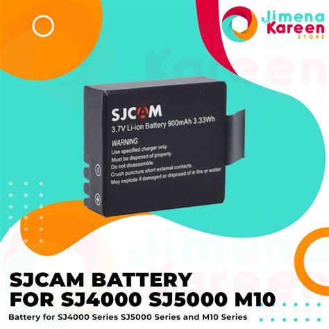 Battery for SJCAM SJ4000 Air Series, SJ5000 M10 Action Sports Camera | Shopee Philippines