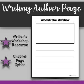 About the Author Page Template Primary | Writing Workshop Resource ...