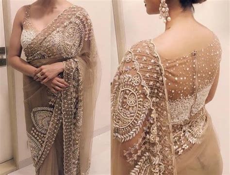 Latest Back Net Blouse Designs for Lehenga & Saree 2024 - K4 Fashion